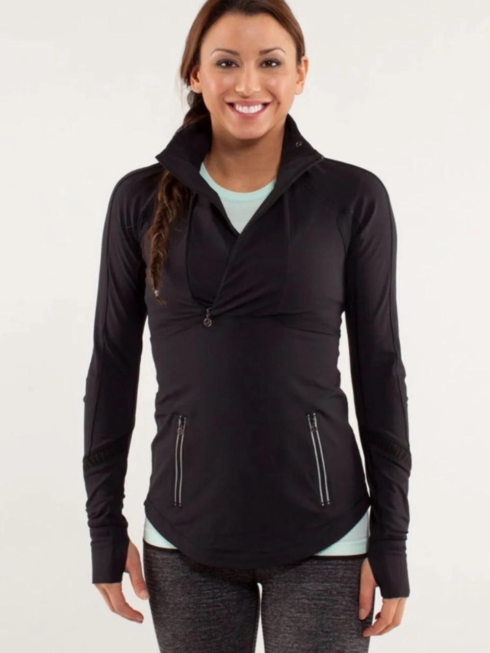 lululemon athletica Black Lightweight Half-Zip Utility Jacket